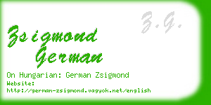 zsigmond german business card